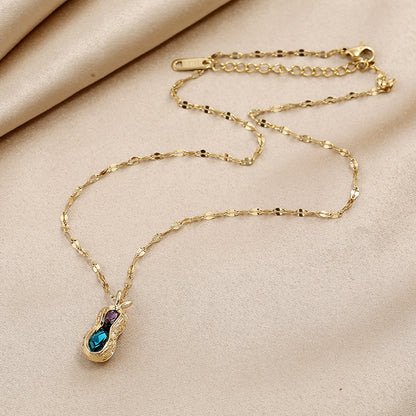 Female crystal peanut necklace