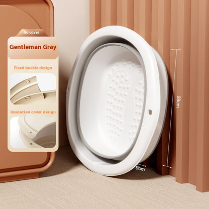Foldable Foot Bath Portable Foot Wash Basin With Cover