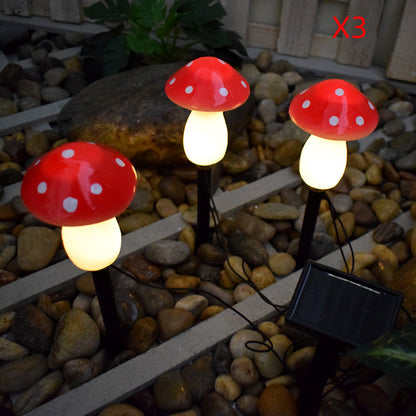 Plastics Solar Mushroom Night Light - Outdoor Courtyard Garden Decoration