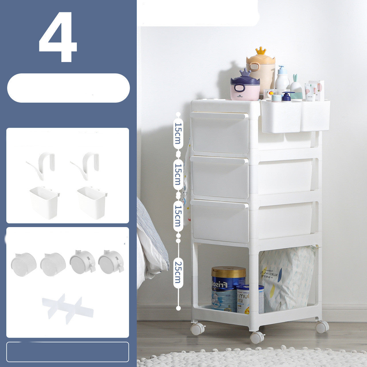 Children's Bottle Storage Box Trolley