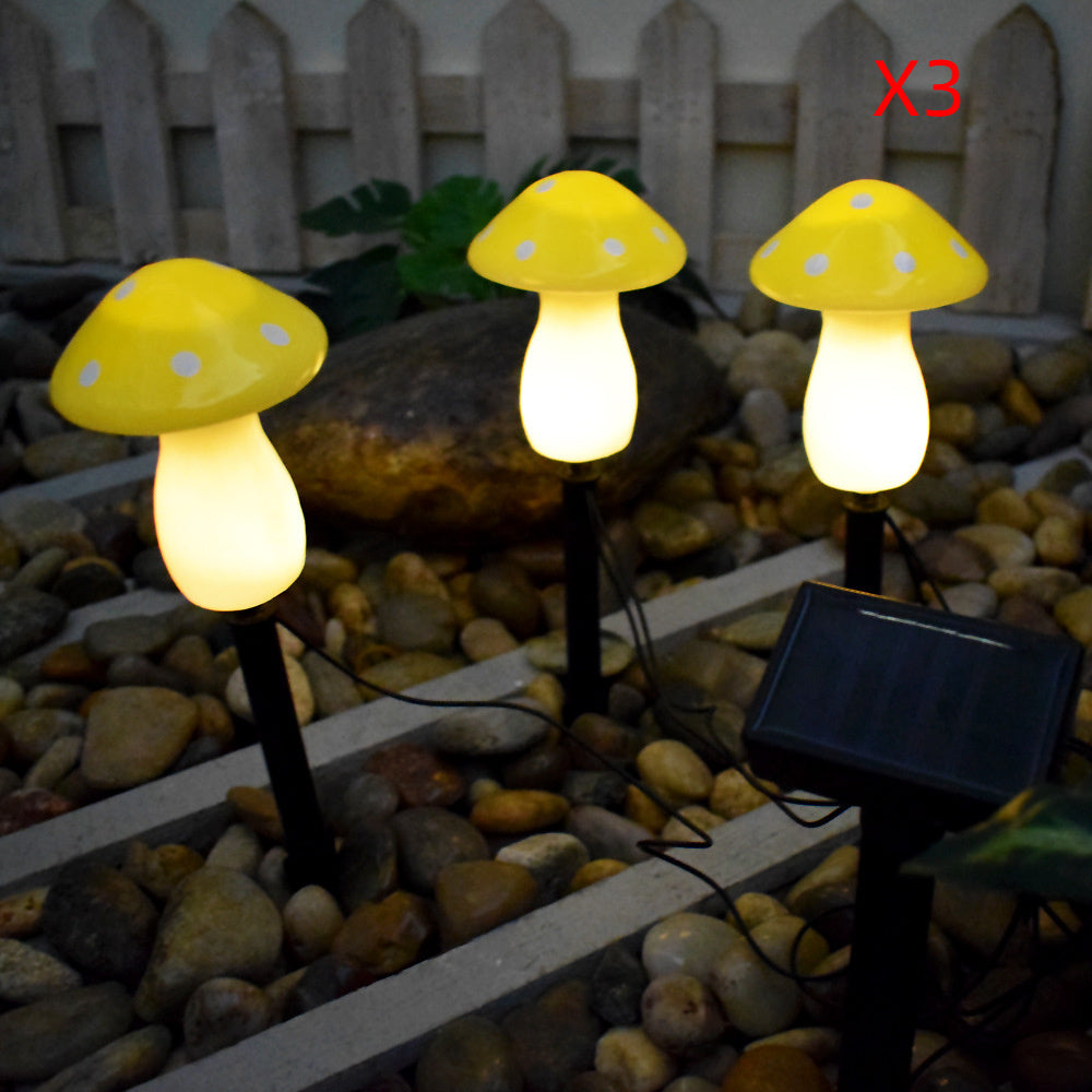 Plastics Solar Mushroom Night Light - Outdoor Courtyard Garden Decoration