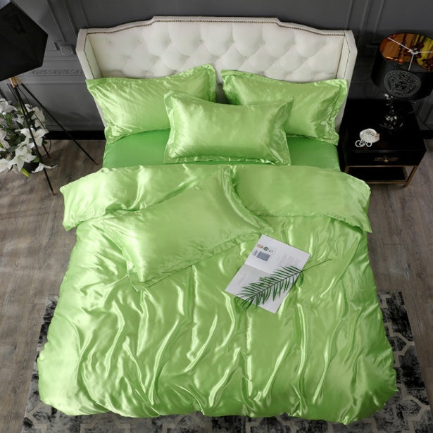Bed Sheet Quilt Cover Naked Sleep Cool Silk Single Three Piece Set