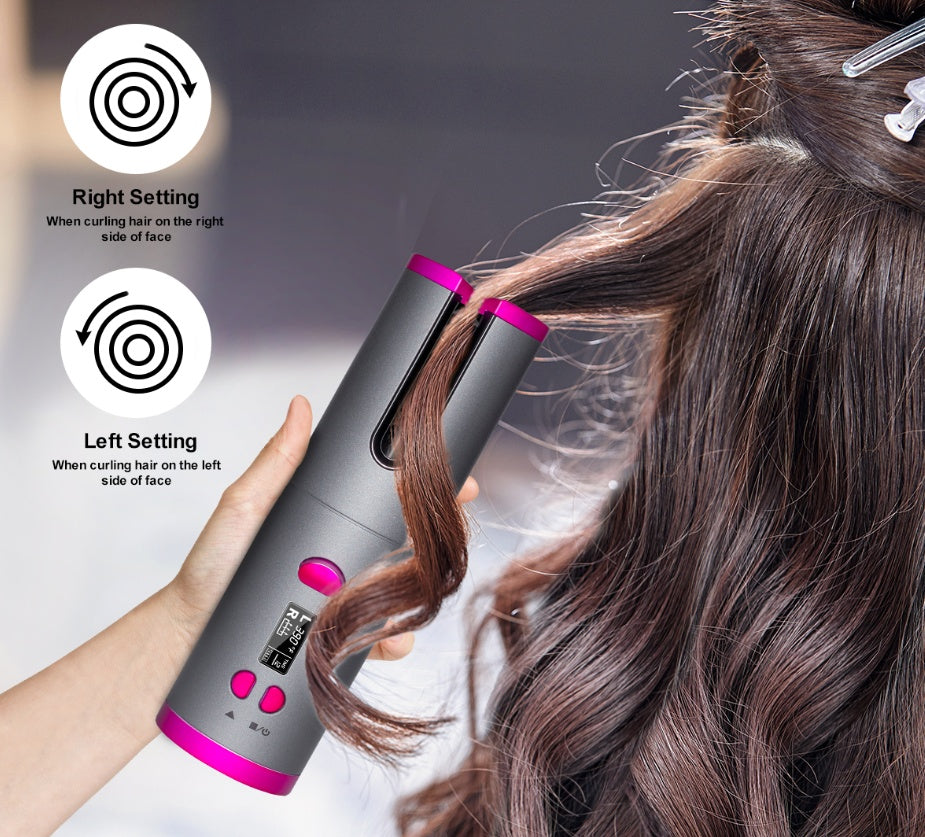 Wireless USB Curling Iron - Multifunctional Charging Curler with Smart Features