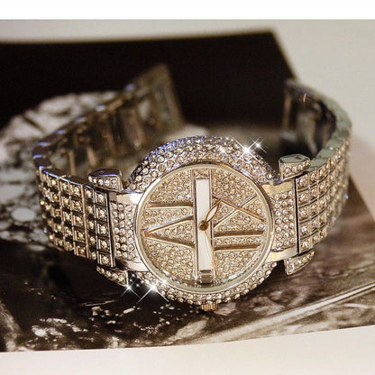 Luxury Diamond Stainless Steel Women’s Quartz Watch