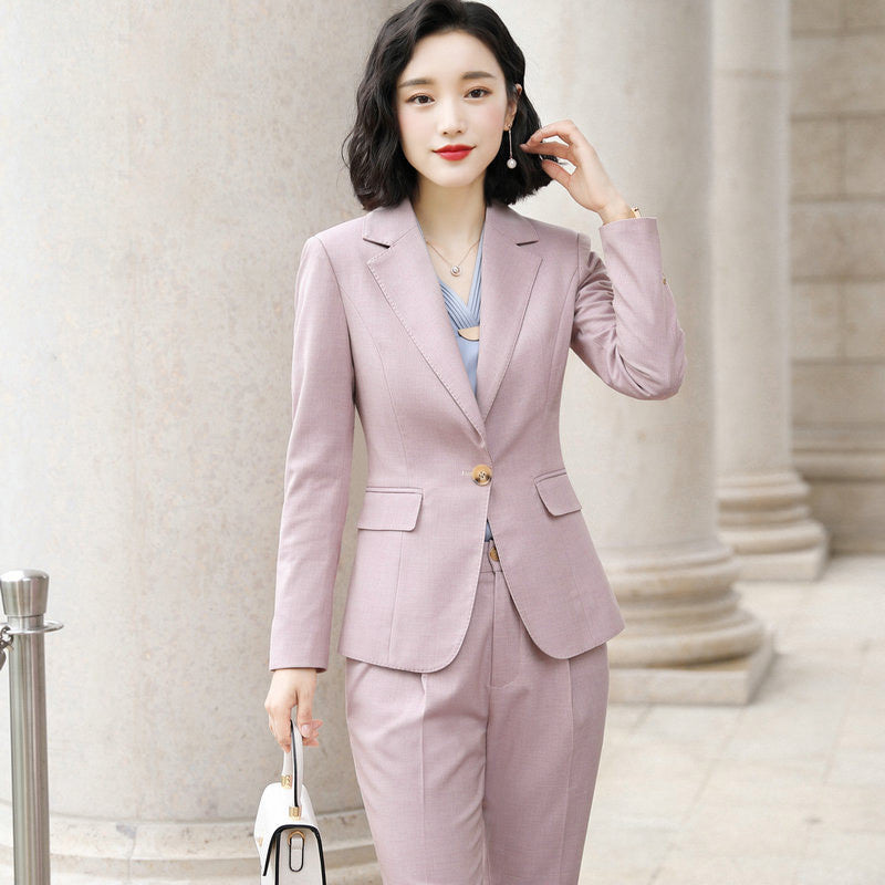 Ladies' Long-sleeved Professional Suit Formal Dress Skirt Trousers