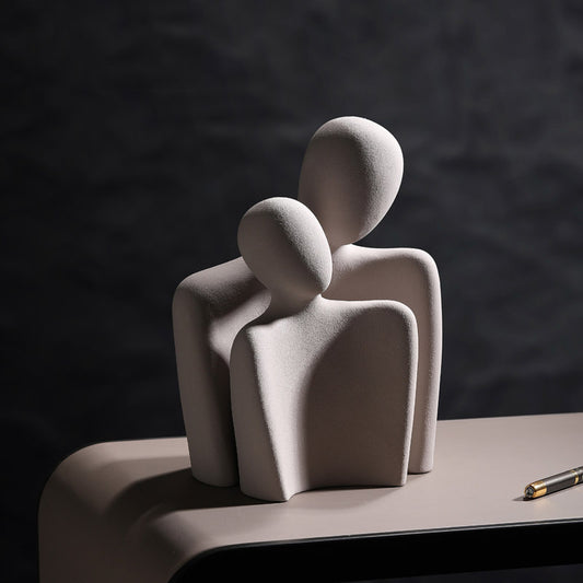 Modern Minimalist Sculpture – Ceramic Resin Home Decoration