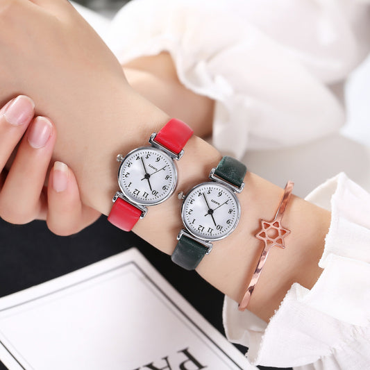 Small Simple Student Quartz Watch with Thin Strap