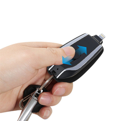 Telescopic plug design with a hand holding it, on a white background