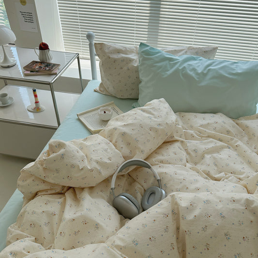 Small Flower Bed Sheet Four-piece Cotton