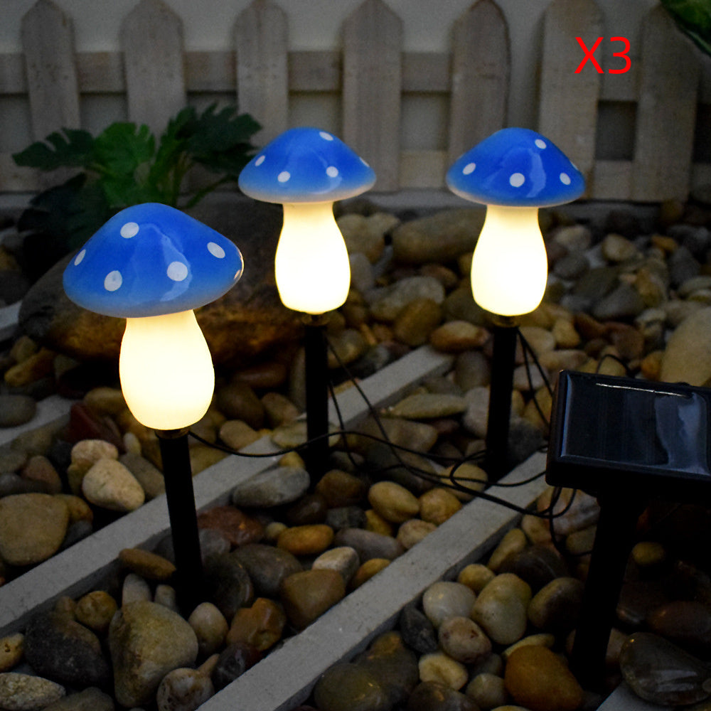 Plastics Solar Mushroom Night Light - Outdoor Courtyard Garden Decoration