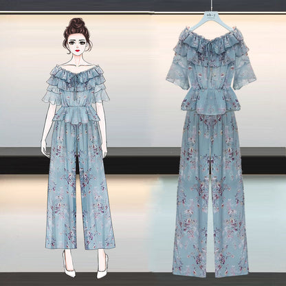 Casual Fashion Suit Female Floral Summer