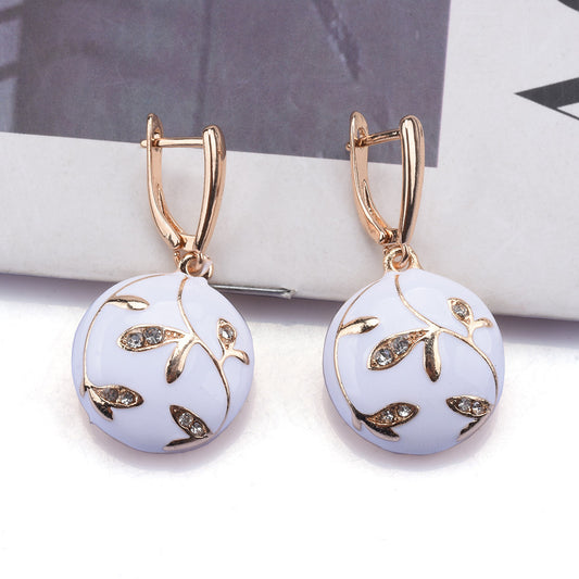 Alloy Drop Oil Earrings Fashion Geometry Pattern Niche High Sense