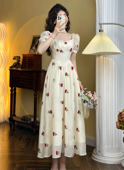 Summer Seaside Vacation French Dress Women