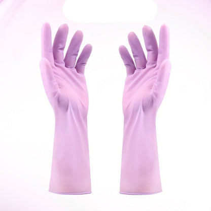 Pair of pink gloves with a double-sided diamond pattern on a white background