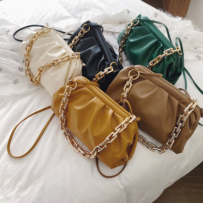 Ladies shoulder shoulder cloud bag