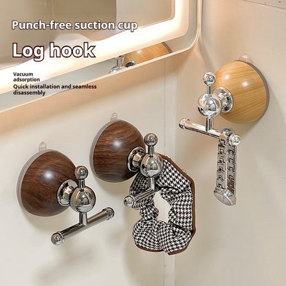 Wood Grain Sucker Hook - Strong No Punch