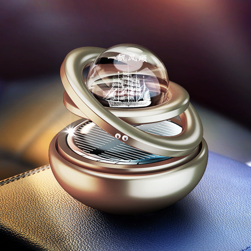 Solar Rotating Car Aroma Decoration