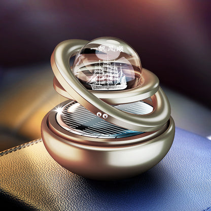 Solar Rotating Car Aroma Decoration