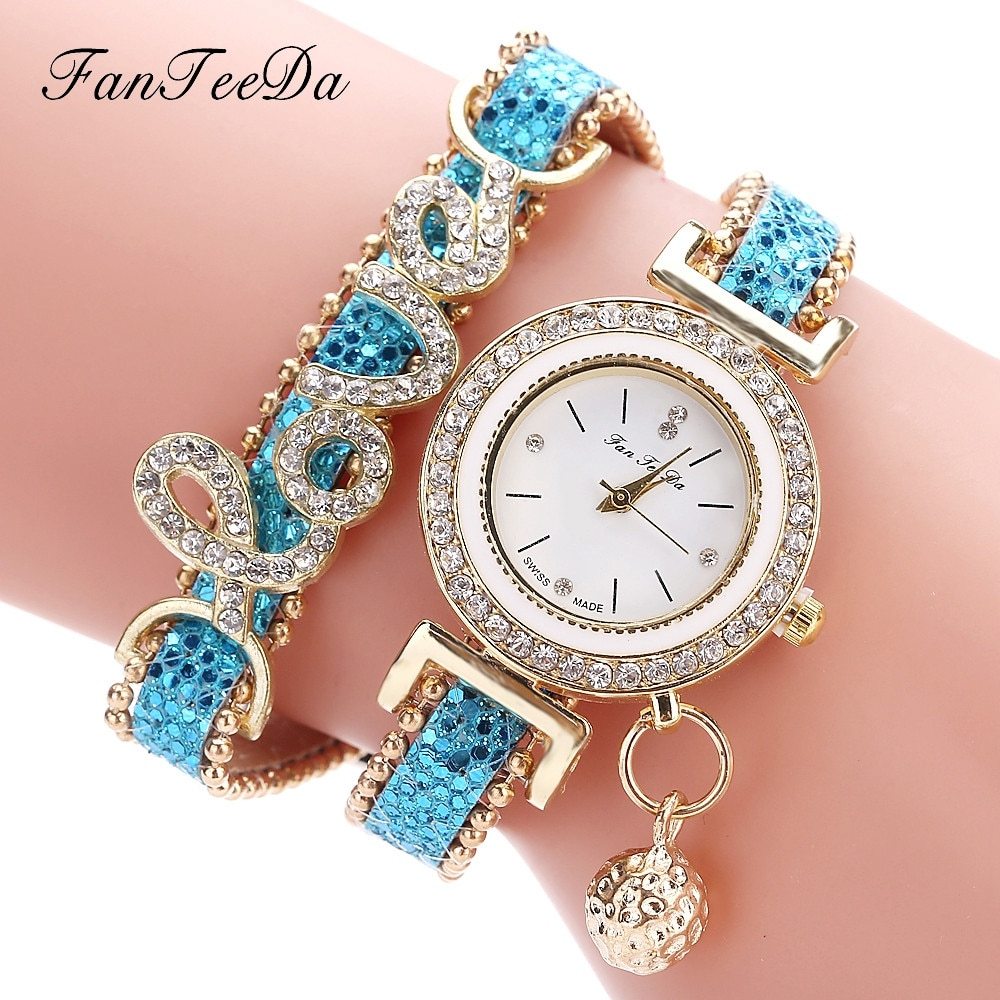 FanTeeDa Women’s Rhinestone Fashion Bracelet Watch