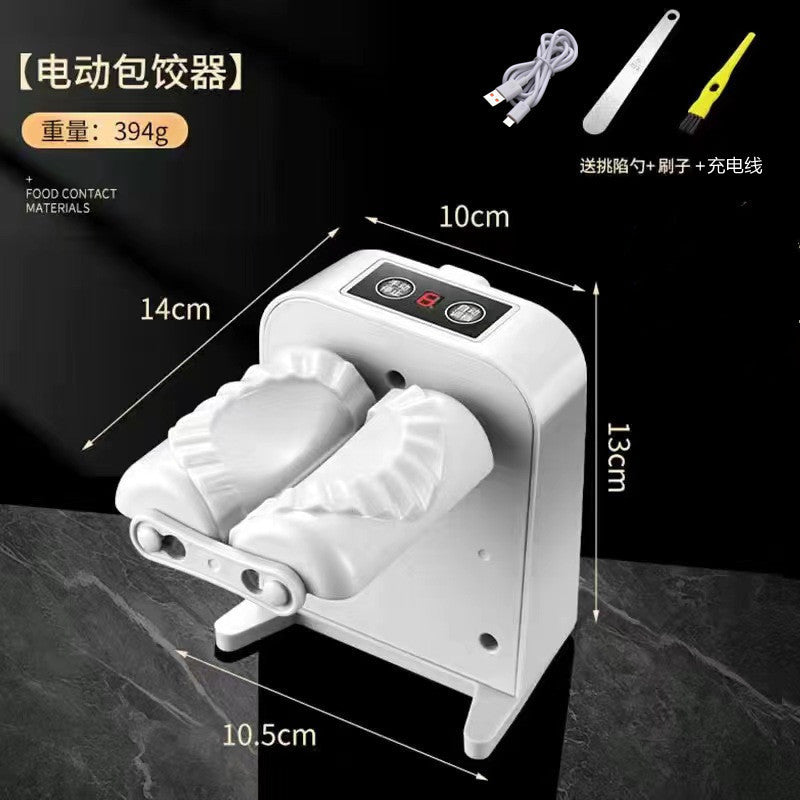 Electric Double-Headed Dumpling Maker – Fast & Easy Mold, Green