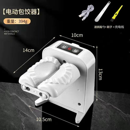 Electric Double-Headed Dumpling Maker – Fast & Easy Mold, Green
