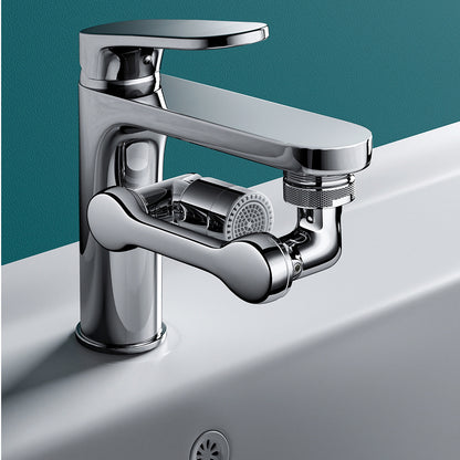 Chrome bathroom faucet on a white sink with a teal background