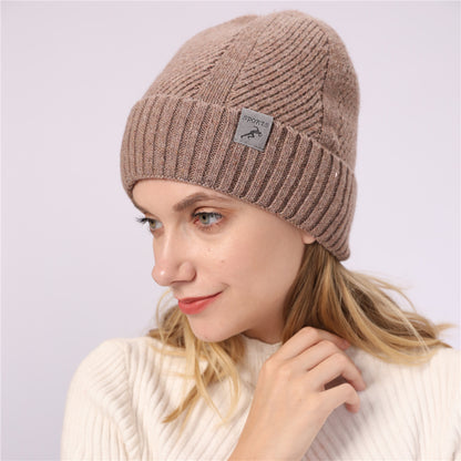 Unisex Curled Velvet Wool Knitted Hat
