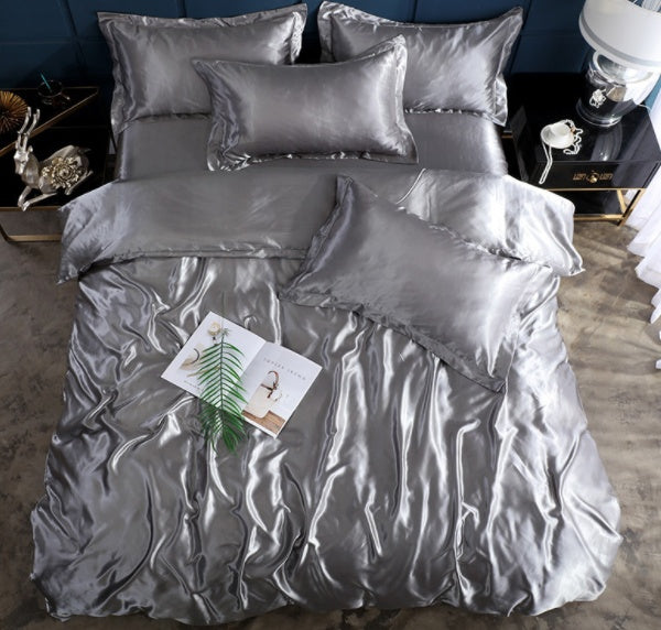 Bed Sheet Quilt Cover Naked Sleep Cool Silk Single Three Piece Set
