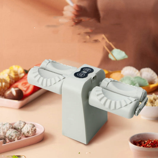 Automatic Double-Headed Electric Dumpling Packer – Type-C Rechargeable, Fast Dumpling Maker