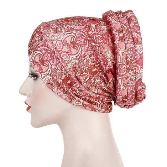 Back Sponge Hair Toe  Cashew Flower Print