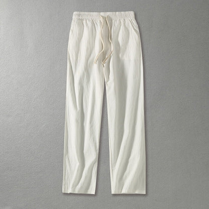 Summer Men's Clothing Short Sleeve Shirt Linen Leisure Trousers