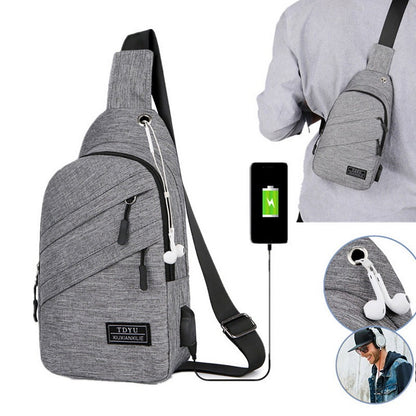 Multifunctional USB Sports Chest Bag