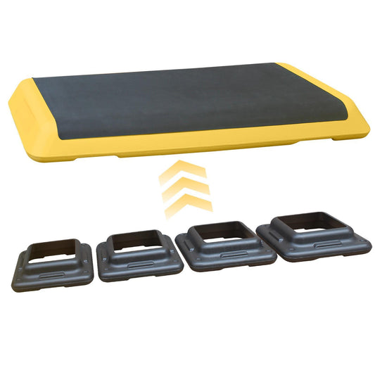 Adjustable Aerobic Stepper - Fitness Stepper with 4 Lifts