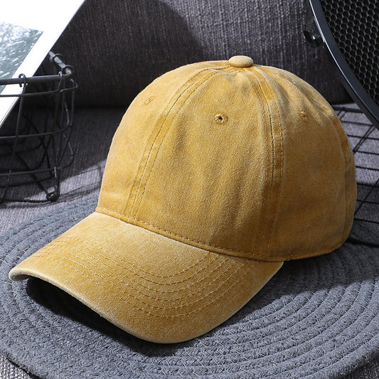 Unisex Washed Cotton Distressed Baseball Cap