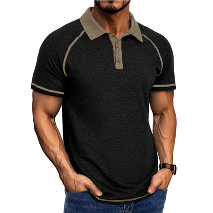 Short-Sleeved Lapel T-Shirt Polo - Bottoming Shirt for Men