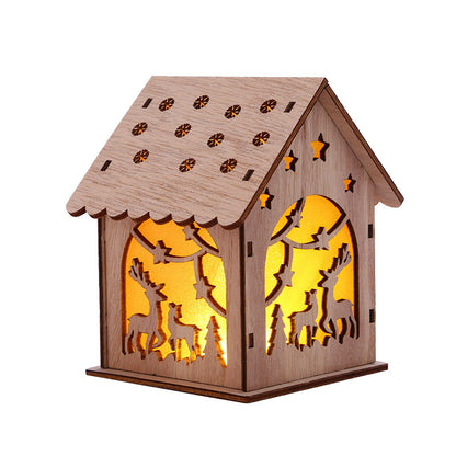Christmas Decorative Wooden Ornaments LED Lighting