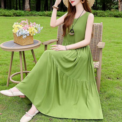 Summer Cotton Silk Dress Outer Wear