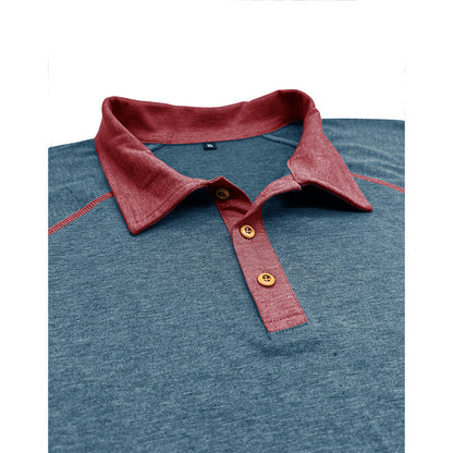 Short-Sleeved Lapel T-Shirt Polo - Bottoming Shirt for Men