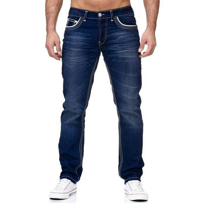 Men's Jeans with Pockets - Straight Pants
