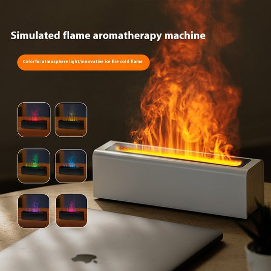 Colorful Simulation Flame Aroma Diffuser Usb Plug-in Air Humidification Fragrance Machine