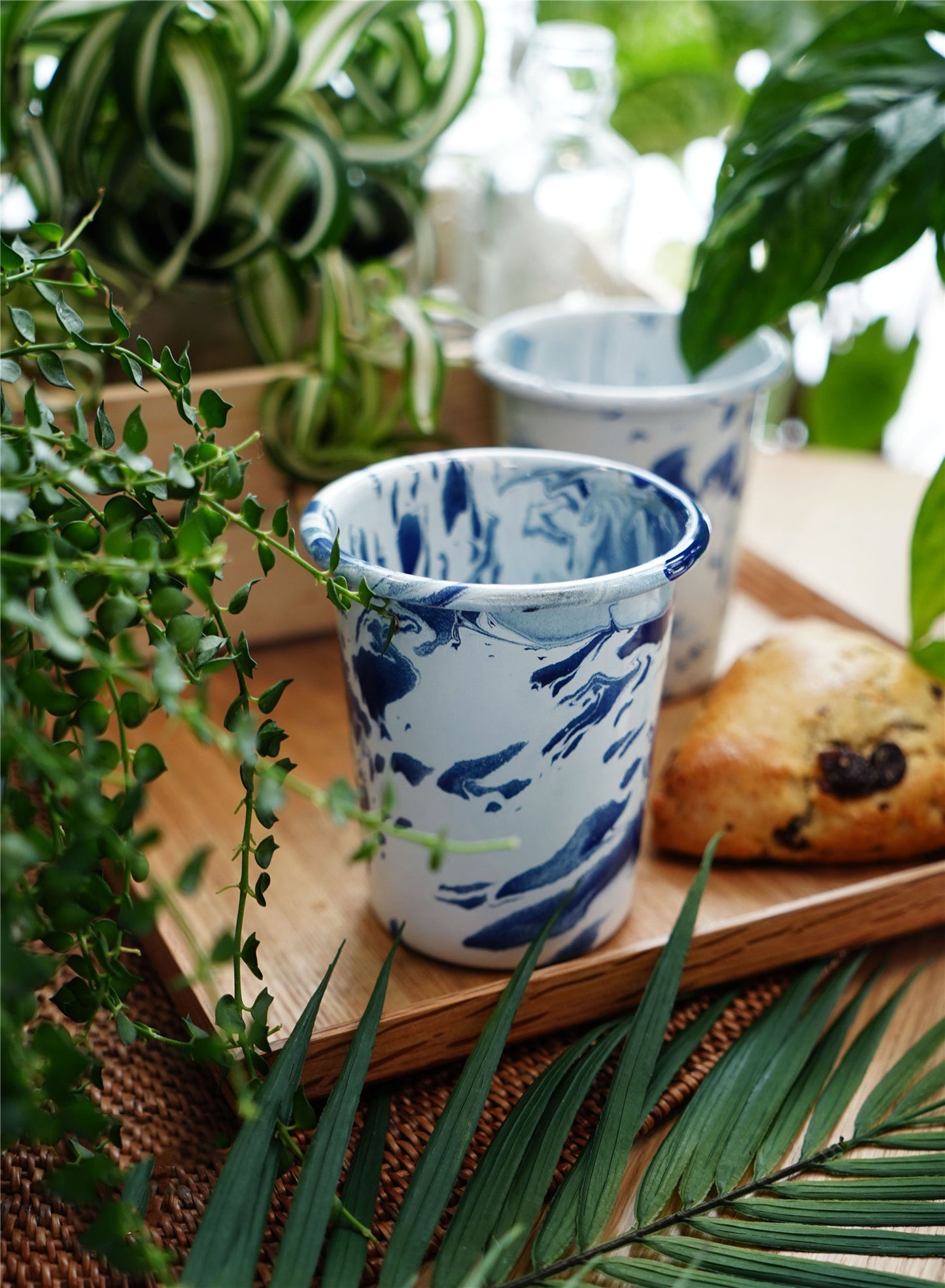 Hand-made Enamel Cup, Toothbrush Cylinder, Pen Holder, Storage Simple Water Cup