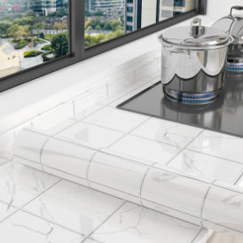 Marbling Thickened Self-Adhesive Waterproof Anti-Oilproof Wall Kitchen Cabinet Stickers