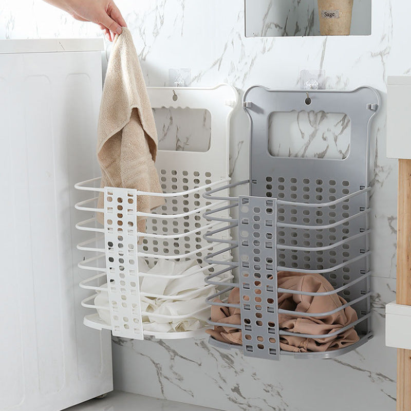 Household Foldable Wall Hanging Storage Basket - Modern Simplicity