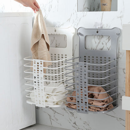 Household Foldable Wall Hanging Storage Basket - Modern Simplicity