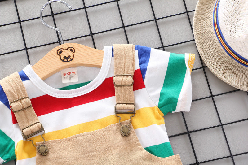 Rainbow Bib Pants for Girls - Baby Kids Clothing