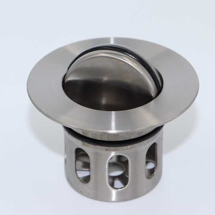 Explosion-proof Stainless Steel Thickened Flap Basket Drain Ceramic Basin Basket Drain