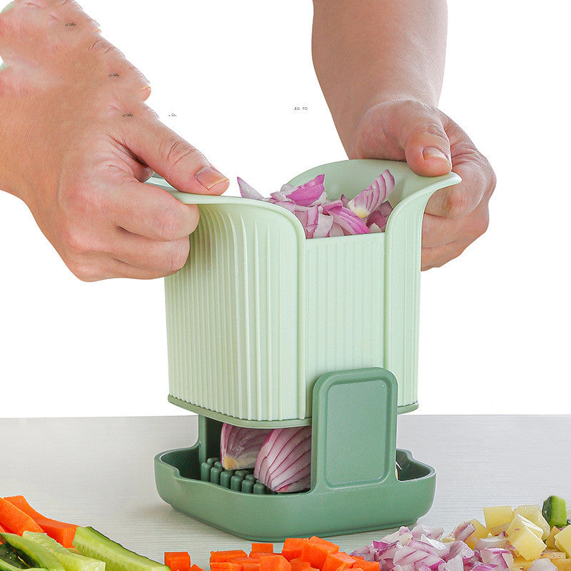 Multifunctional Vegetable Chopper-Hand Pressure Onion Dicer & French Fries Cutter