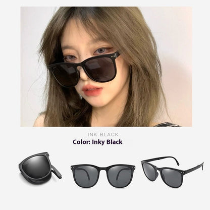 Folding Polarized Box Sunglasses for Women