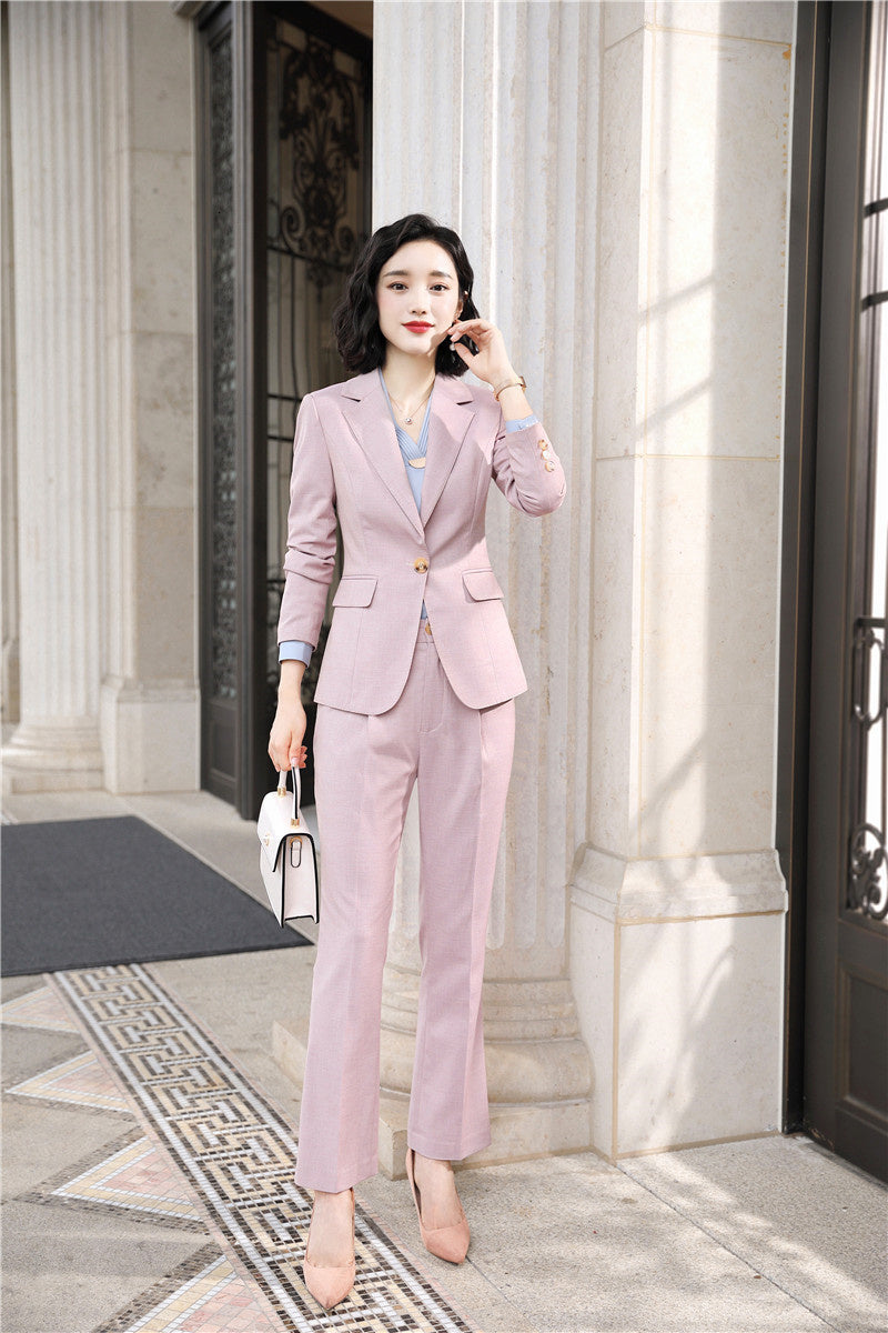Ladies' Long-sleeved Professional Suit Formal Dress Skirt Trousers