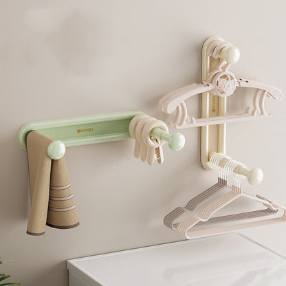 Retractable Hanger Storage Rack - Punch-Free Organizer